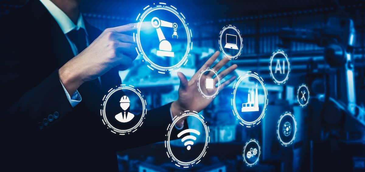 Smart factory with IoT devices and automation